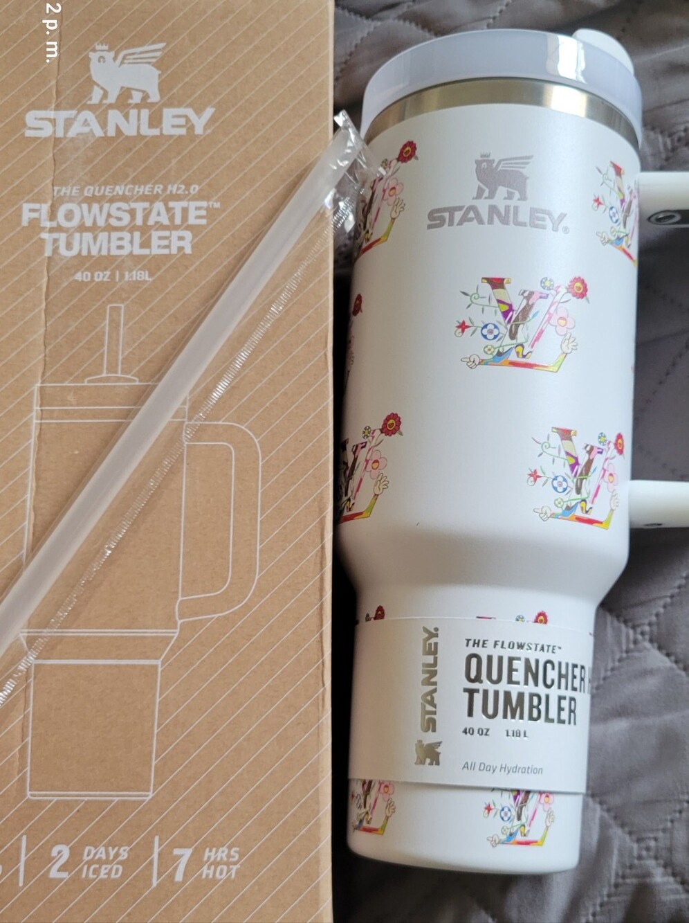 Stanley Quencher Tumbler - White Floral